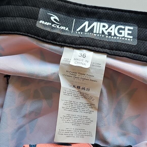 Rip Curl Men's Black Mirage Core Series Board Surf Swim Shorts Size 36 - Picture 4 of 5